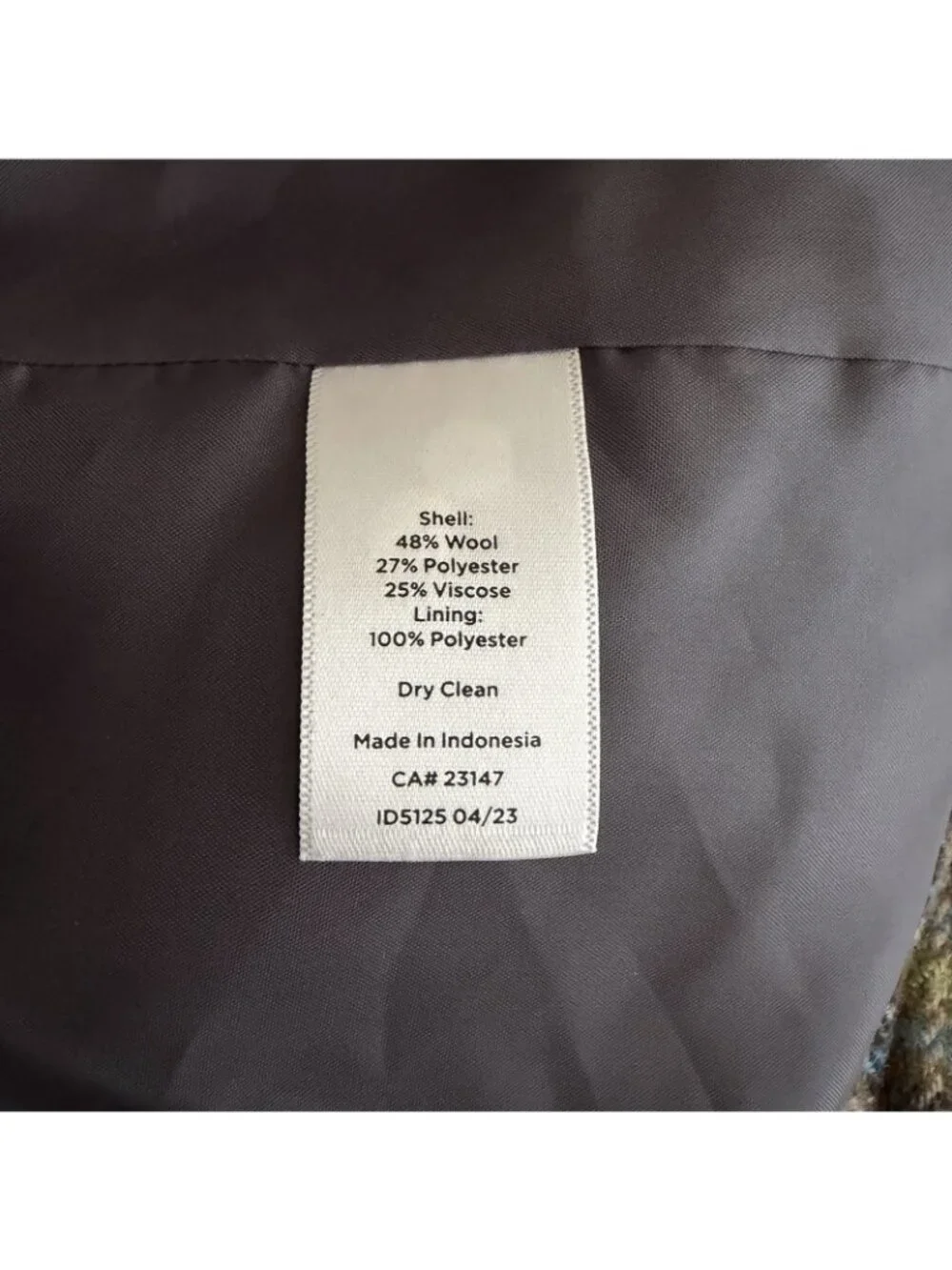 Talbots Shetland Officer Jacket 6P Green Plaid Wool Blend Gold Buttons